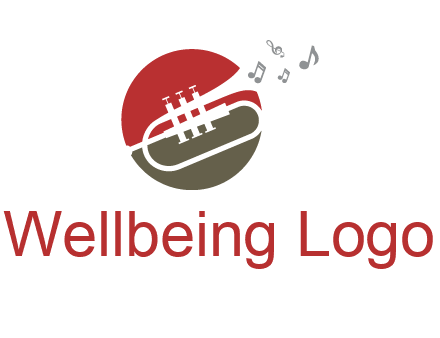 music coming from trumpet logo
