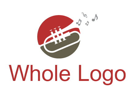 music coming from trumpet logo