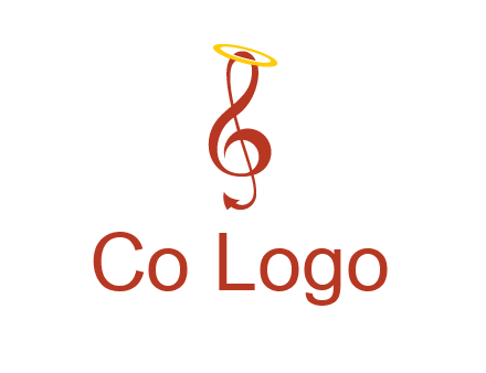 music note with a halo logo