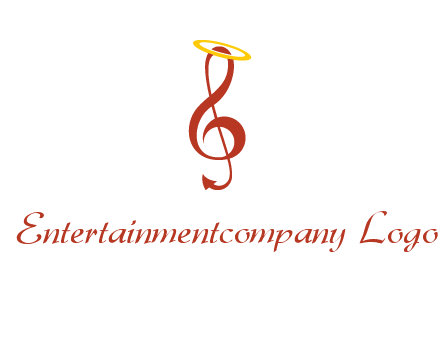 music note with a halo logo