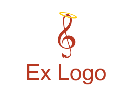 music note with a halo logo