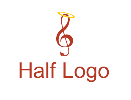 music note with a halo logo