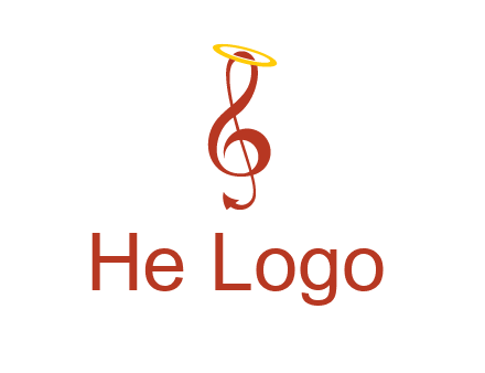 music note with a halo logo