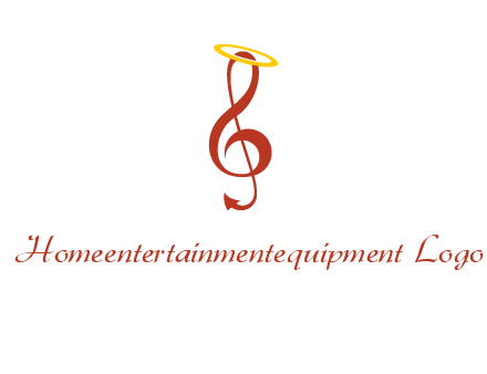 music note with a halo logo