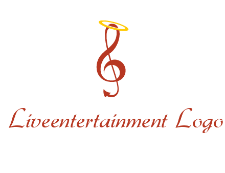 music note with a halo logo