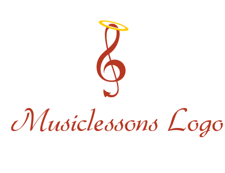 music note with a halo logo