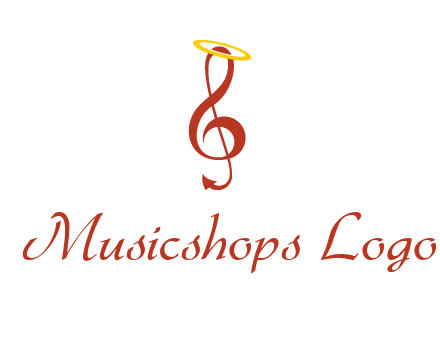 music note with a halo logo