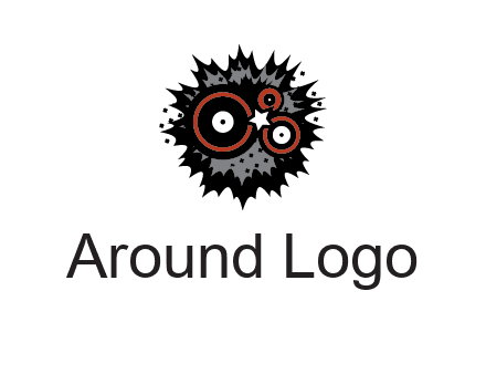 music logo with vinyls