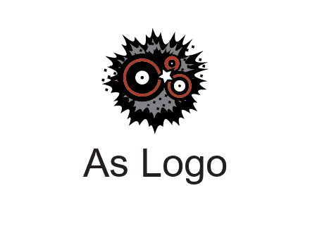 music logo with vinyls