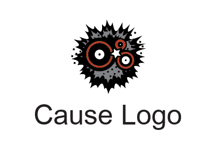 music logo with vinyls