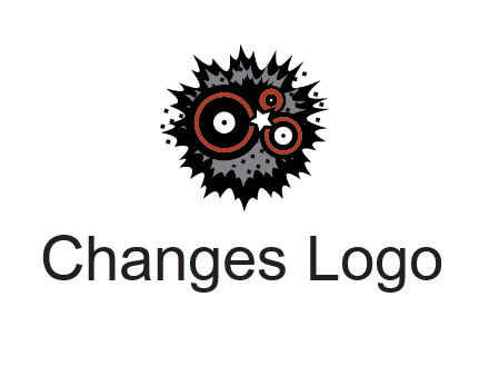 music logo with vinyls