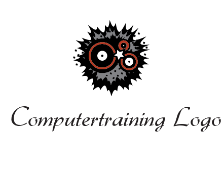 music logo with vinyls