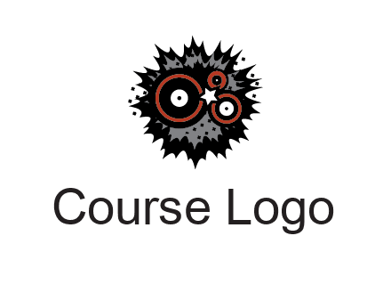 music logo with vinyls