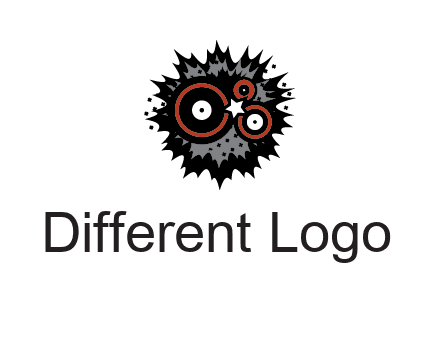 music logo with vinyls