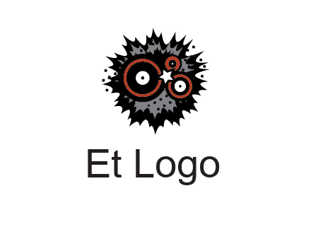 music logo with vinyls