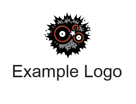 music logo with vinyls