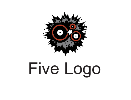 music logo with vinyls
