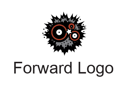 music logo with vinyls