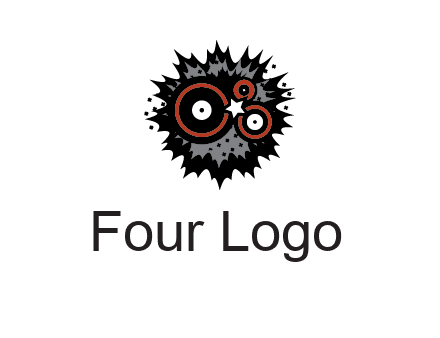 music logo with vinyls