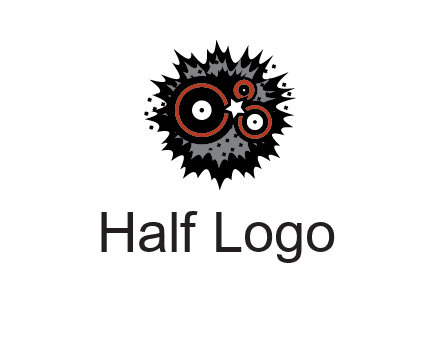 music logo with vinyls