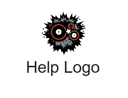 music logo with vinyls