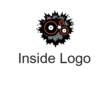 music logo with vinyls