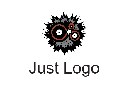 music logo with vinyls