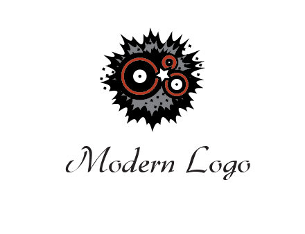 music logo with vinyls