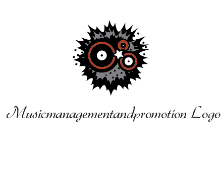 music logo with vinyls