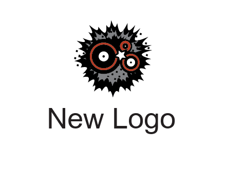 music logo with vinyls