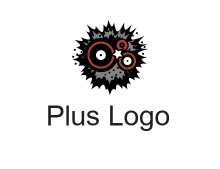 music logo with vinyls