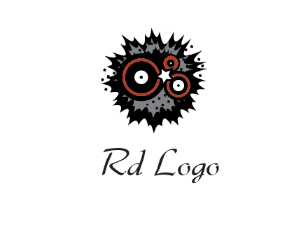 music logo with vinyls