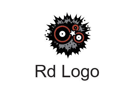 music logo with vinyls