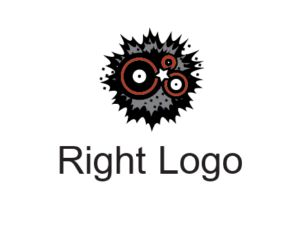 music logo with vinyls