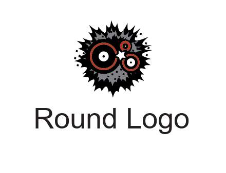 music logo with vinyls