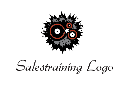 music logo with vinyls