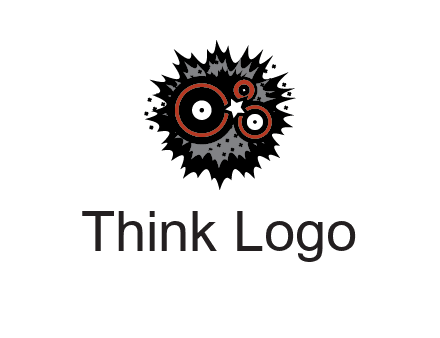 music logo with vinyls