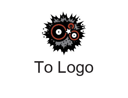 music logo with vinyls