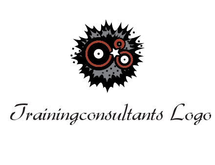 music logo with vinyls