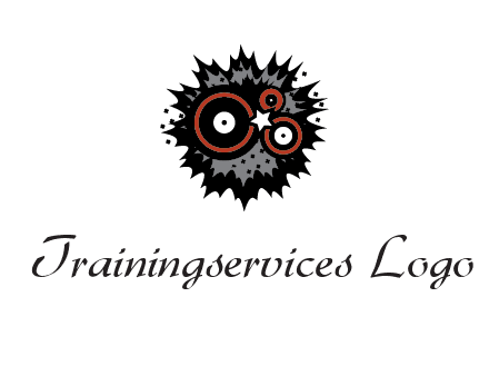 music logo with vinyls