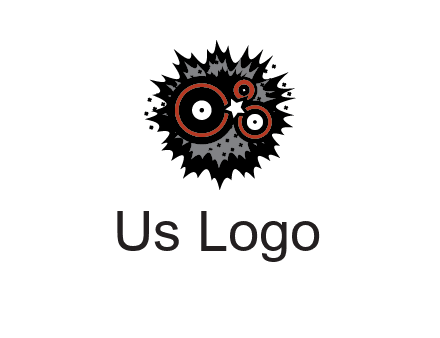 music logo with vinyls