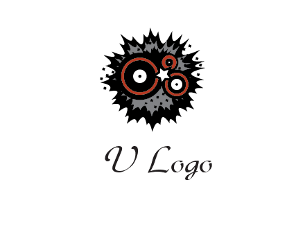 music logo with vinyls