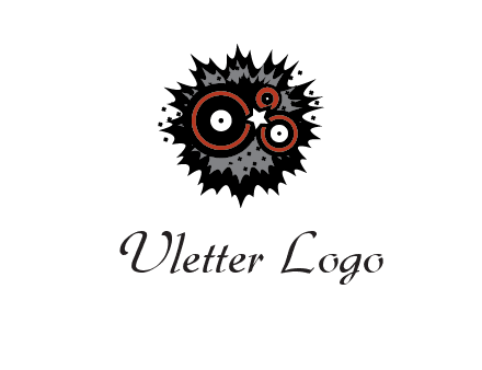 music logo with vinyls