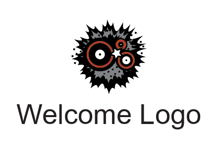 music logo with vinyls