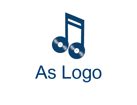 music note with vinyls logo