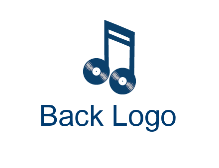 music note with vinyls logo