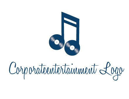 music note with vinyls logo