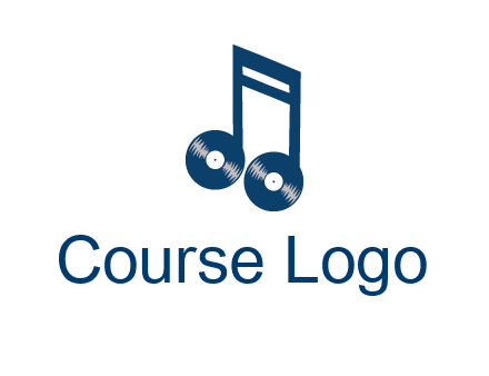 music note with vinyls logo