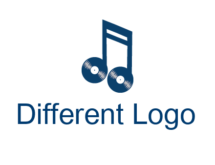 music note with vinyls logo
