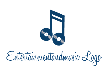 music note with vinyls logo